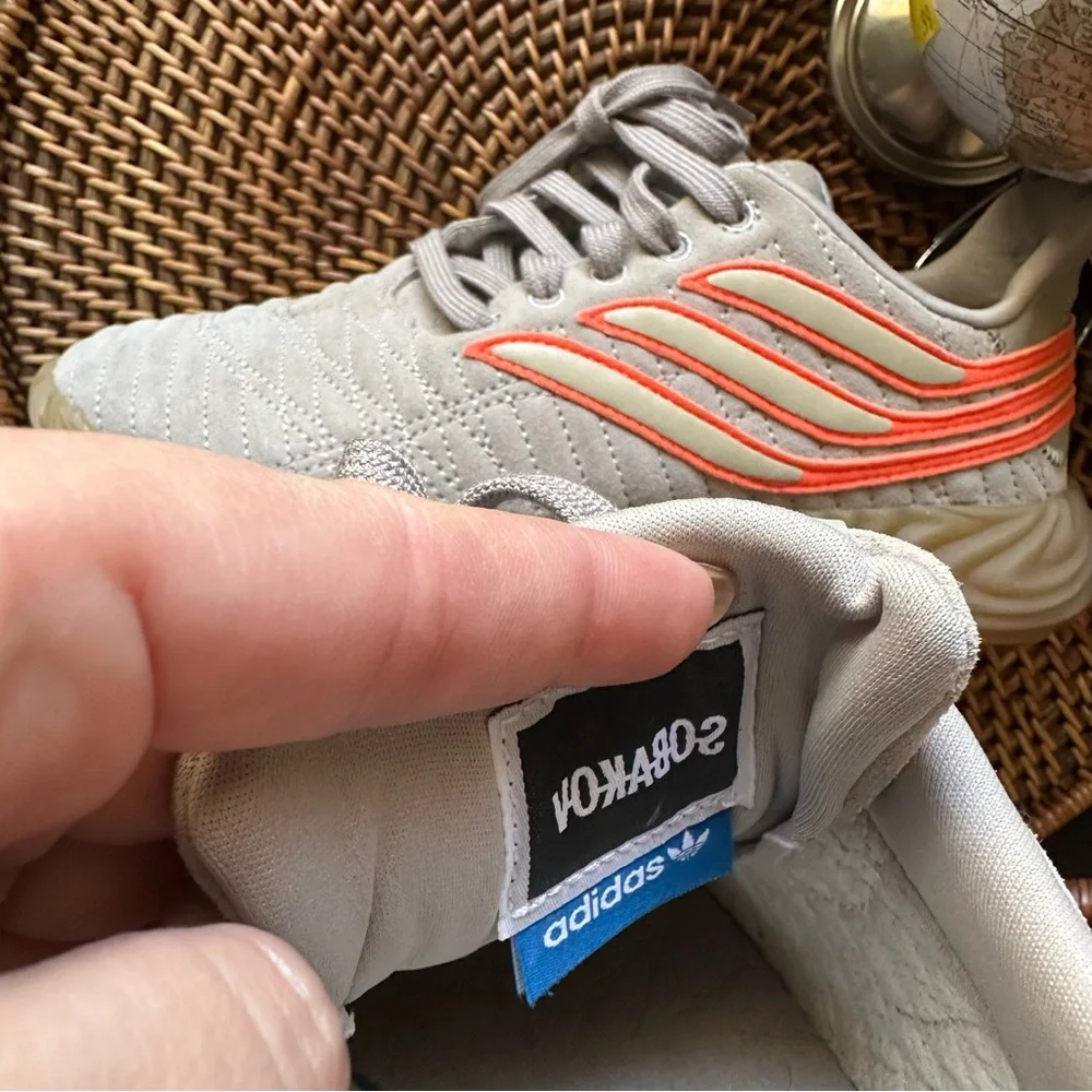 Adidas Sobokov J Light Brown Coral Sneakers Size 6